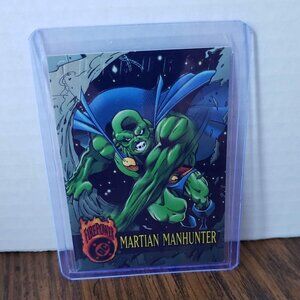 1996 DC Comics Martian Manhunter #4 Outburst Firepower Embossed Card